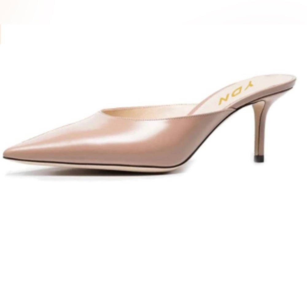 YDN Deep Nude Pointed Toe Low Mid Heel
Loafers /Slip On Mules